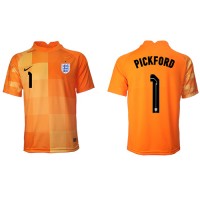 Camiseta Inglaterra Jordan Pickford #1 Portero Segunda Equipación Replica Mundial 2022 mangas cortas